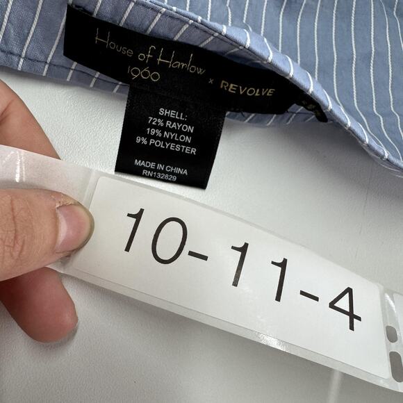 House of Harlow 1960 x Revolve Skirt Womens Extra Small Blue Nima Sarong‎ Stripe - Picture 4 of 7